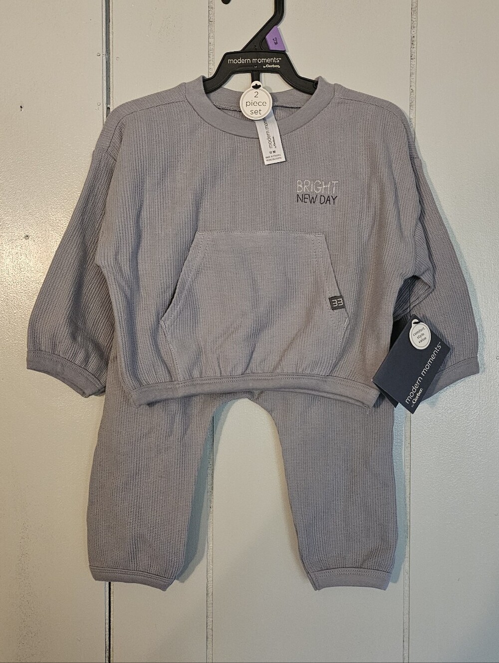 Kids Two-Piece Lavender Ribbed Bottoms Set - Bright New DayJ